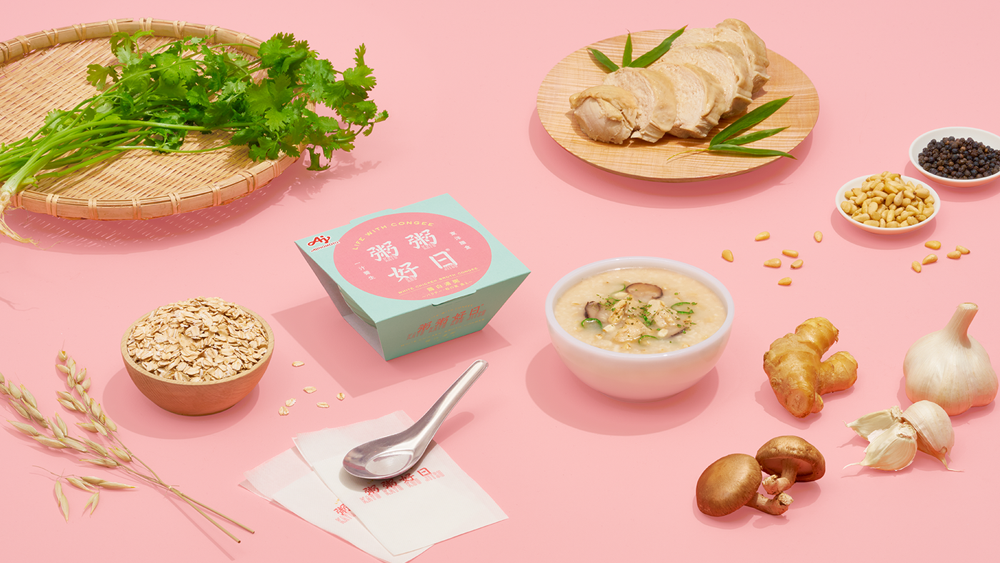 「粥粥好日」　鶏白湯粥　～パクチー・松の実 添え～　６食入　×2箱セット